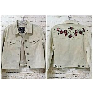 Brandon Thomas Suede Leather Embroidered Jacket